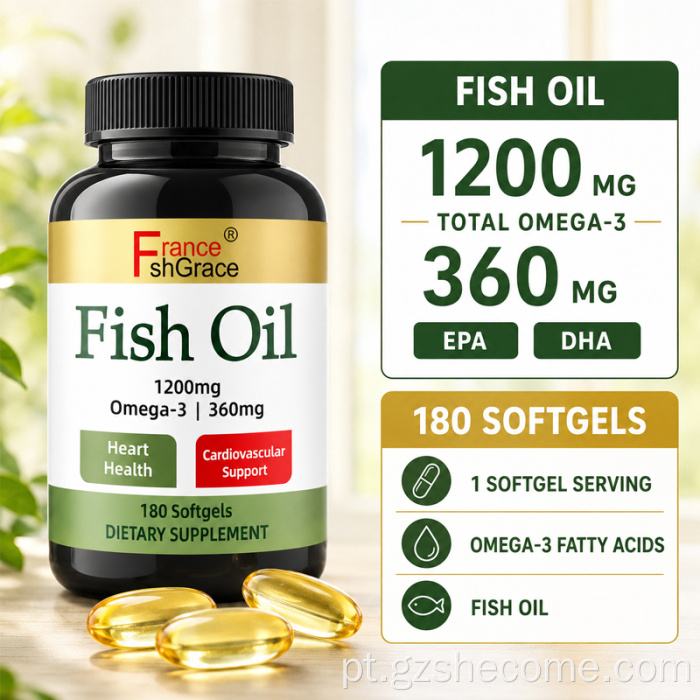 Cápsulas gelatinosas de óleo de peixe Shecome EPA DHA Saúde do coração
